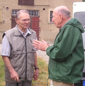 Ernst Landes and Allen Burns, soldiers on opposite sides in Holland in WWII