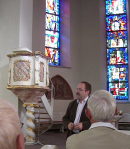 Pastor Tobias Blessing in Adelsheim church