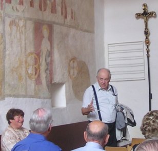 Ancient frescos inside Krailshausen church