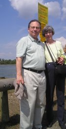 Ray and Carolyn Zeisset on island in middle of Rhine
