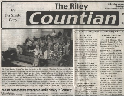 Riley Countian masthead and picture